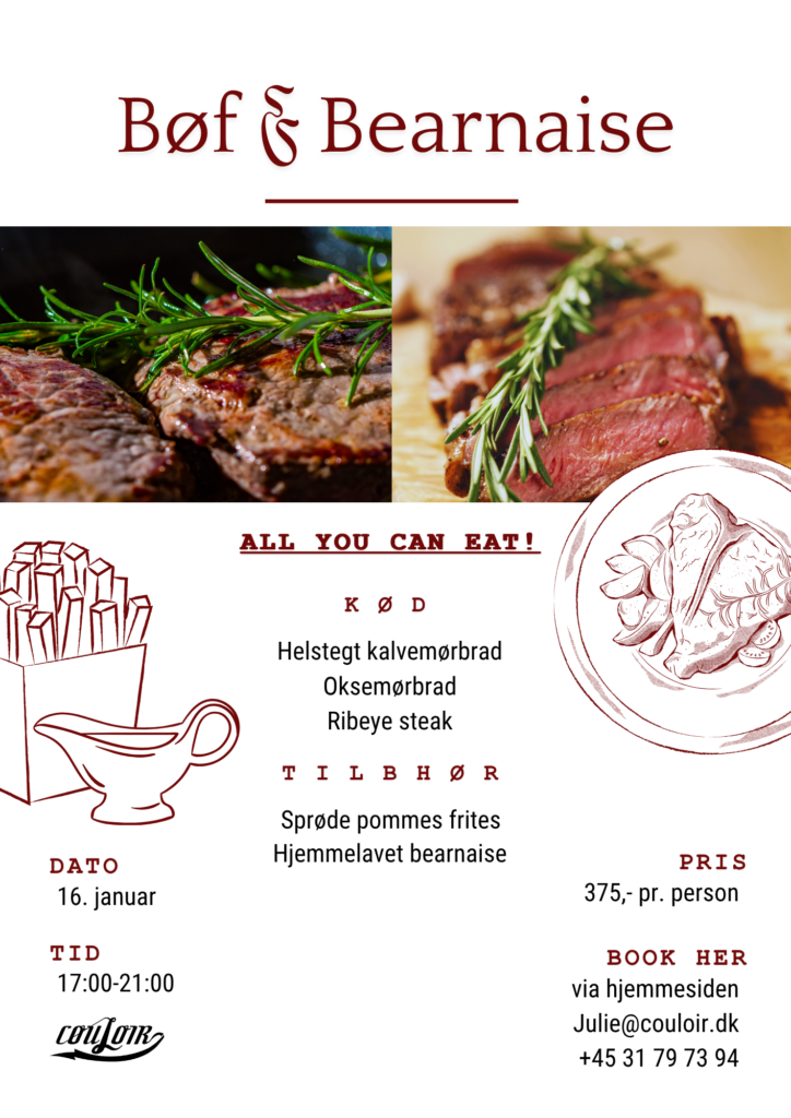 Bøf & Bearnaise 'All you can eat' den 17. oktober.